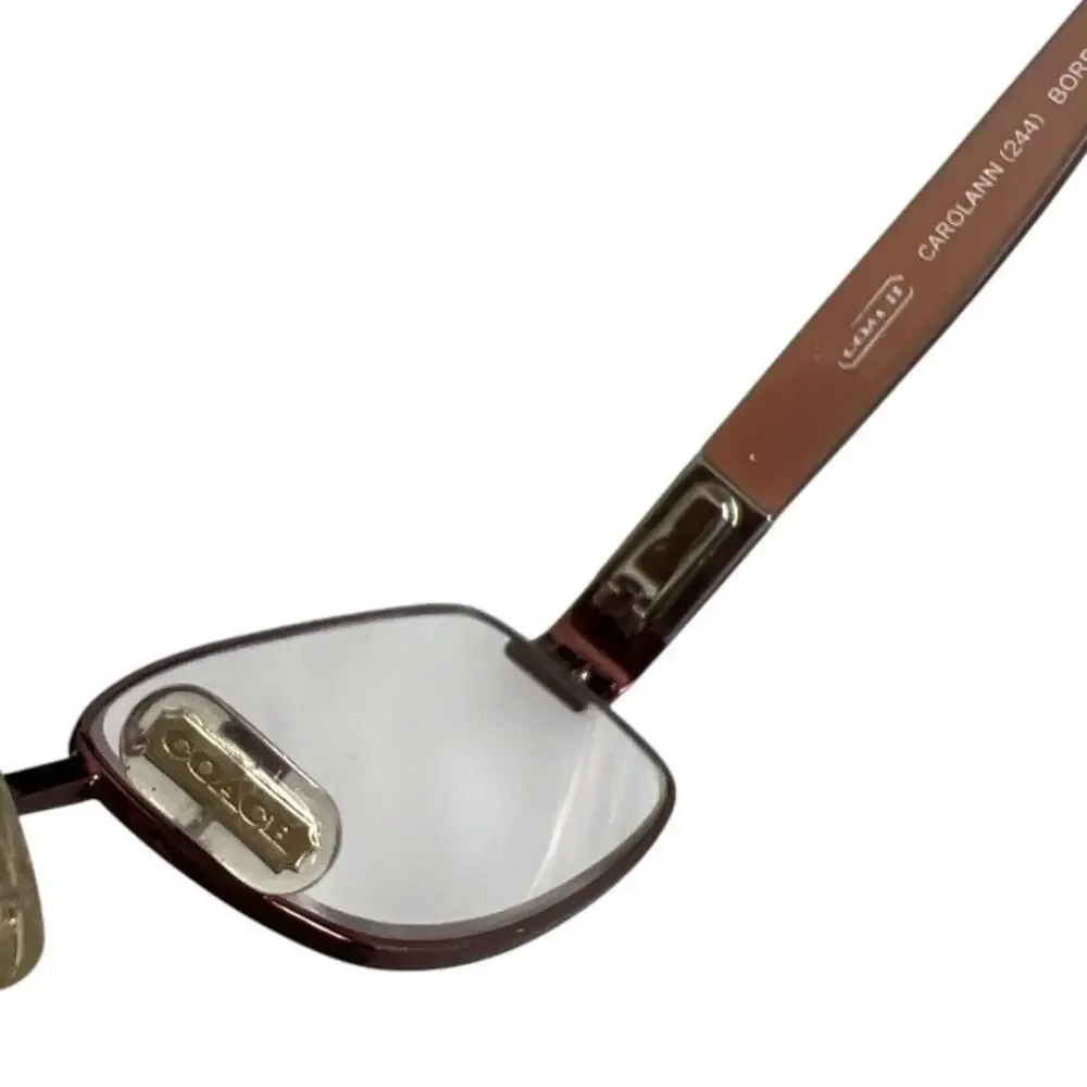 Coach Carolann Metal Bordeaux (244) Eyeglasses Frames, 49-16-135